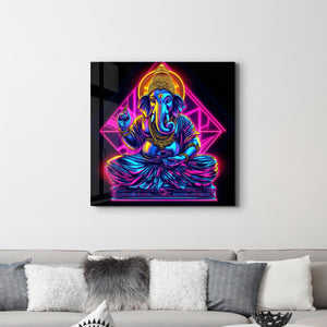 Lord Ganesha Yeniden Tasarlandı | Cam Duvar Tablosu
