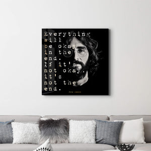 J. Lennon | Motivasyonel Cam Duvar Tablosu