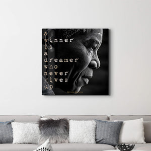 Nelson Mandela | Motivasyonel Cam Duvar Tablosu