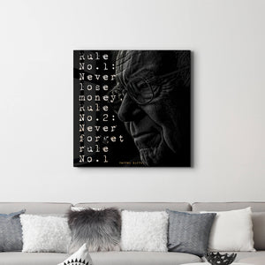 W. Buffet | Motivasyonel Cam Duvar Tablosu
