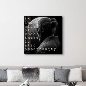 Sun Tzu | Motivasyonel Cam Duvar Tablosu