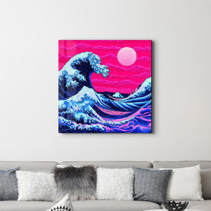 Hokusai'ye Fütüristik Bir Saygı Duruşu | Cam Duvar Tablosu
