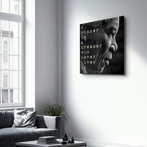 Nelson Mandela | Motivasyonel Cam Duvar Tablosu