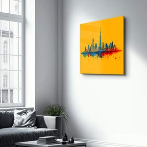 Dubai Skyline Çizimi | Cam Duvar Tablosu
