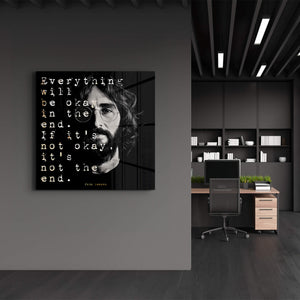 J. Lennon | Motivasyonel Cam Duvar Tablosu