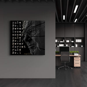 W. Buffet | Motivasyonel Cam Duvar Tablosu