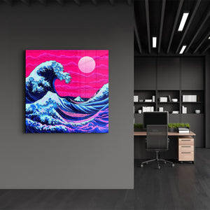 Hokusai'ye Fütüristik Bir Saygı Duruşu | Cam Duvar Tablosu