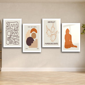 ."The Cut Outs Quadro v2". Contemporary Gallery Collection Glass Wall Art - ArtDesigna Glass Printing Wall Art