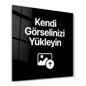 Kişiye Özel - Kare Şekilli Cam Duvar Tablosu