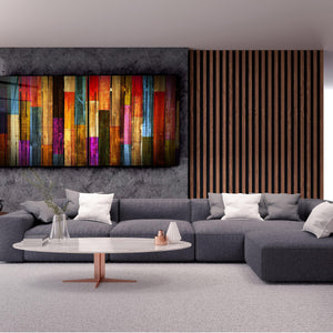 ・"Painted Wood - Duo"・Glass Wall Art - ArtDesigna Glass Printing Wall Art