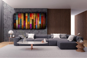 ・"Painted Wood - Duo"・Glass Wall Art - ArtDesigna Glass Printing Wall Art