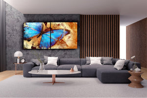 ・"Butterfly - Duo"・Glass Wall Art - ArtDesigna Glass Printing Wall Art