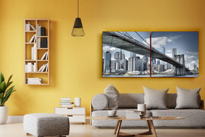 ・"Brooklyn Bridge - Duo"・Glass Wall Art - ArtDesigna Glass Printing Wall Art