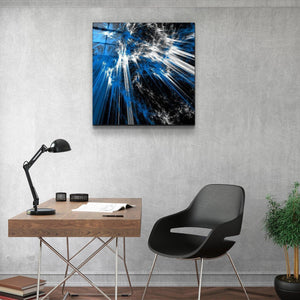 ・"Blue Explosion"・Glass Wall Art - ArtDesigna Glass Printing Wall Art