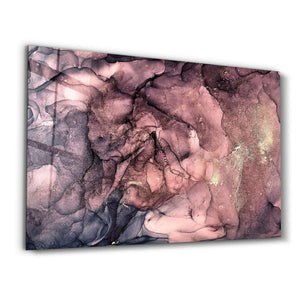 Purple Wave Pattern V3 | Glass Wall Art - Artdesigna