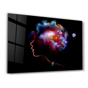 Space in Mind | Glass Wall Art - Artdesigna