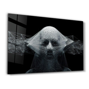 The Rope Face V2 | Glass Wall Art - Artdesigna
