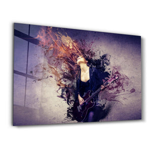 Rockinky | Glass Wall Art - Artdesigna