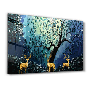 Cute Forest | Glass Wall Art - Artdesigna
