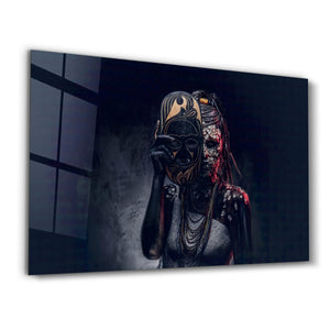 African MakeUp 2 | Glass Wall Art - Artdesigna