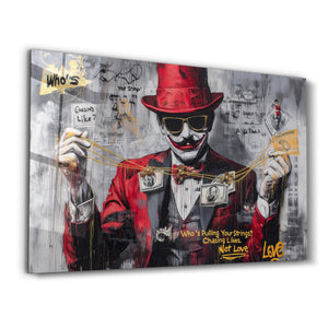 İpleriniz Kimin Elinde? - Cam Duvar Tablosu