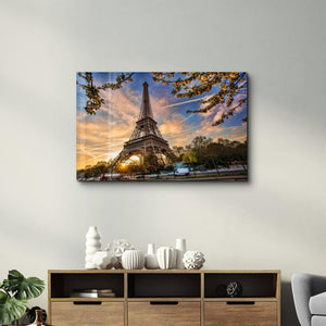 Eiffel Tower | Glass Wall Art - Artdesigna