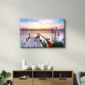 Pier 19 | Glass Wall Art - Artdesigna
