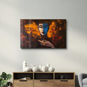 Abstract Woman Portrait | Glass Wall Art - Artdesigna