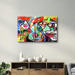 Cello Abstract | Glass Wall Art - Artdesigna