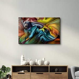 Abstract Strokes | Glass Wall Art - Artdesigna