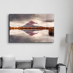 The Extinct Volcano | Glass Wall Art - Artdesigna