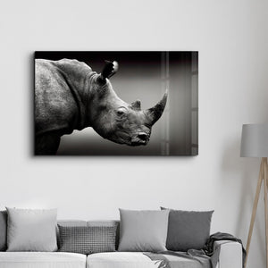 Rhino V2 | Glass Wall Art - Artdesigna