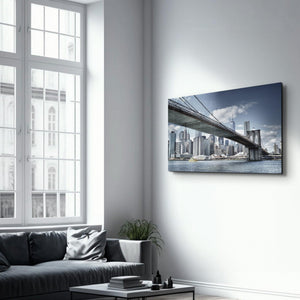 Brooklyn Bridge | Glass Wall Art - Artdesigna