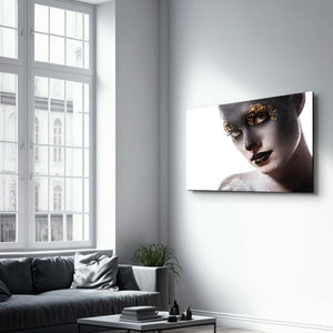 Golden Eyebrow | Glass Wall Art - Artdesigna