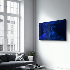 Smoke and Woman | Glass Wall Art - Artdesigna