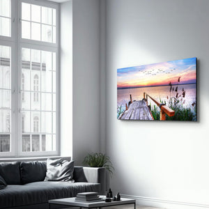 Pier 19 | Glass Wall Art - Artdesigna