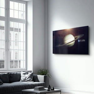 Saturn | Glass Wall Art - Artdesigna