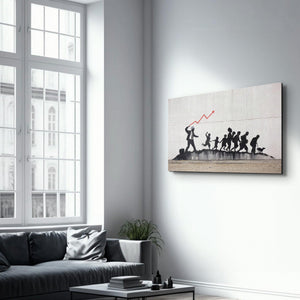 Banksy - Noname | Designer's Collection Glass Wall Art - Artdesigna
