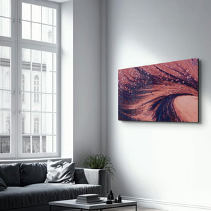 Dusty Drops Light Brown | Designer's Collection Glass Wall Art - Artdesigna