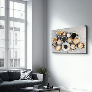 Art From Coffee Mugs | Glass Wall Art - Artdesigna