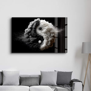 Denge Ateşlendi - Hareket Halindeki Yin Yang - Cam Duvar Tablosu