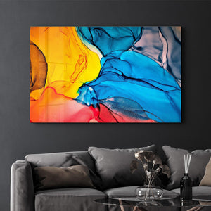 Colorful Wave Pattern | Glass Wall Art - Artdesigna