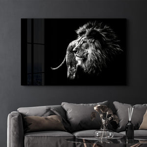 Lion | Glass Wall Art - Artdesigna