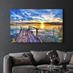 Secret Lake | Glass Wall Art - Artdesigna