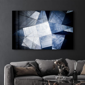 Geometric Architecture | Glass Wall Art - Artdesigna