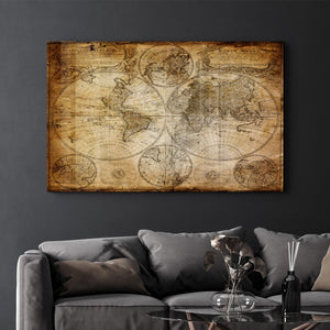 The Old Map | Glass Wall Art - Artdesigna
