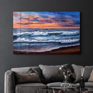 Waves | Glass Wall Art - Artdesigna