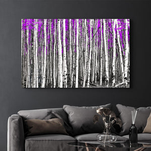 Abstract White Trees V3 | Glass Wall Art - Artdesigna