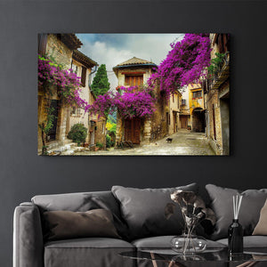 Old Village in Aegean | Glass Wall Art - Artdesigna