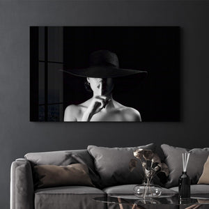 Stop Talking | Glass Wall Art - Artdesigna